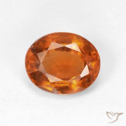 1.88ct Natural Deep Orange Hessonite Garnet, Oval, VS