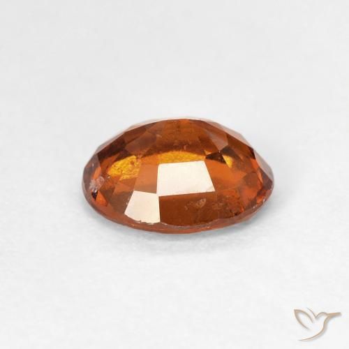 Hessonite Garnet Gemstone in 7.7 x 6.5 mm Size for Sale, Hessonite Garnet Stone in Medium Dark-Orange Color