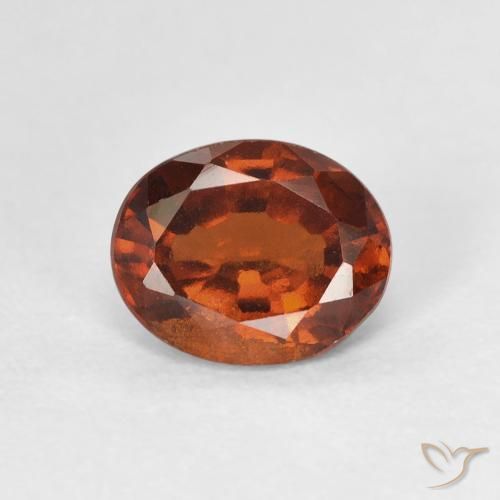 1.64ct Natural Dark Orange Hessonite Garnet, Oval, VS