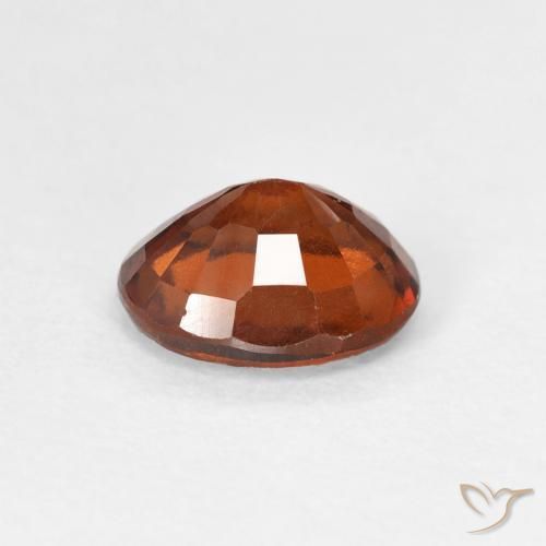 Hessonite Garnet Gemstone in 7.8 x 6.3 mm Size for Sale, Hessonite Garnet Stone in Dark Orange Color