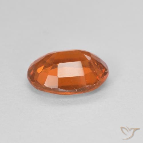 Hessonite Garnet Gemstone in 8.4 x 6.4 mm Size for Sale, Hessonite Garnet Stone in Deep Orange Color