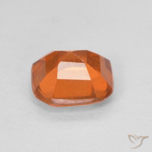 Hessonite Garnet Gemstone in 6.4 x 6.3 mm Size for Sale, Hessonite Garnet Stone in Medium Orange Color