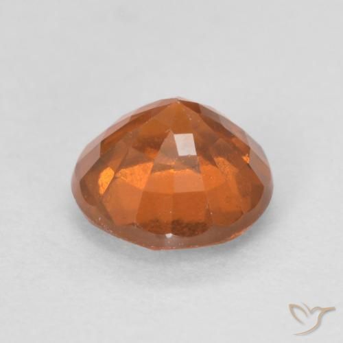 Hessonite Garnet Gemstone in 5.5 mm (calibrated) Size for Sale, Hessonite Garnet Stone in Deep Orange Color