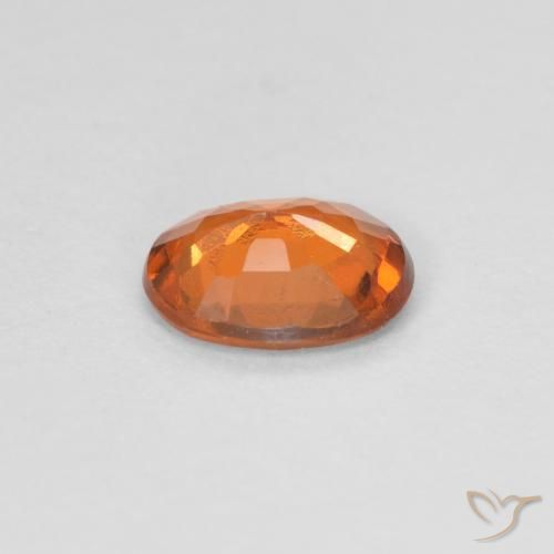 Hessonite Garnet Gemstone in 6.8 x 5.4 mm Size for Sale, Hessonite Garnet Stone in Deep Orange Color