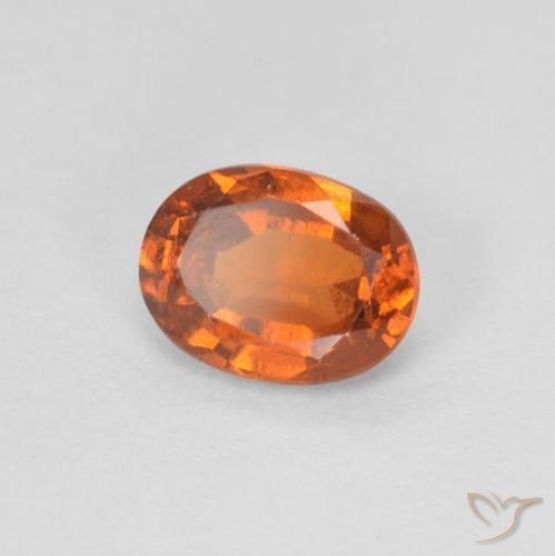 1.05 ct Orange Hessonite Garnet Stone, Natural Hessonite Garnet in Oval Facet Shape for Sale