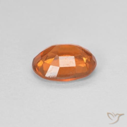 Hessonite Garnet Gemstone in 7 x 5.3 mm Size for Sale, Hessonite Garnet Stone in Medium Orange Color
