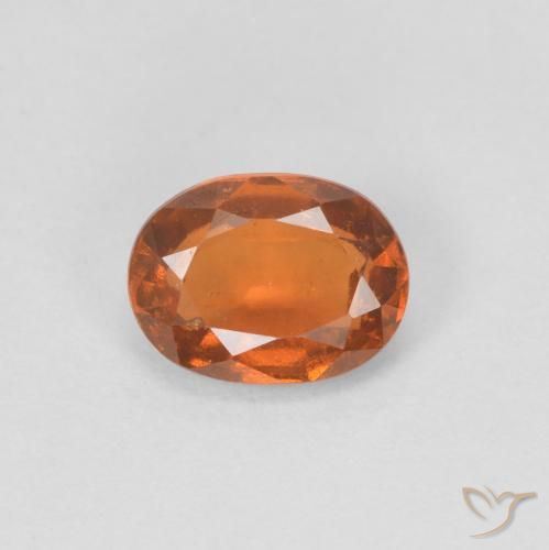 0.96 ct Orange Hessonite Garnet, 6.9 x 5.2 mm Oval Cut From Madagascar, Photo A