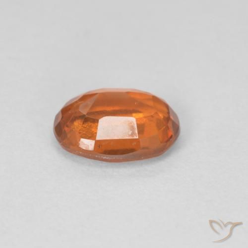 Hessonite Garnet Gemstone in 7 x 5 mm (calibrated) Size for Sale, Hessonite Garnet Stone in Medium Dark-Orange Color