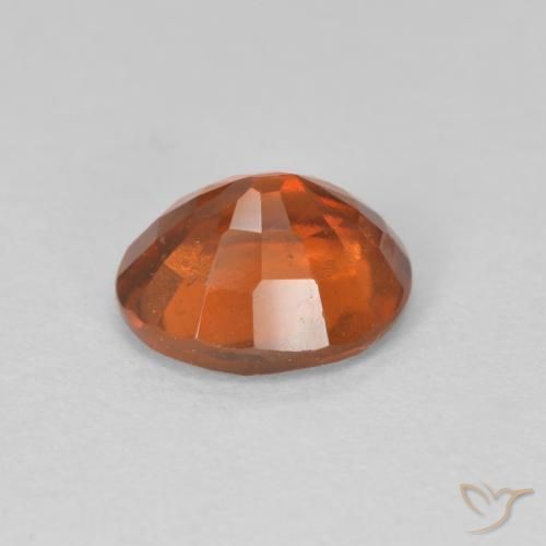 Hessonite Garnet Gemstone in 7.5 x 6.2 mm Size for Sale, Hessonite Garnet Stone in Fire Orange Color