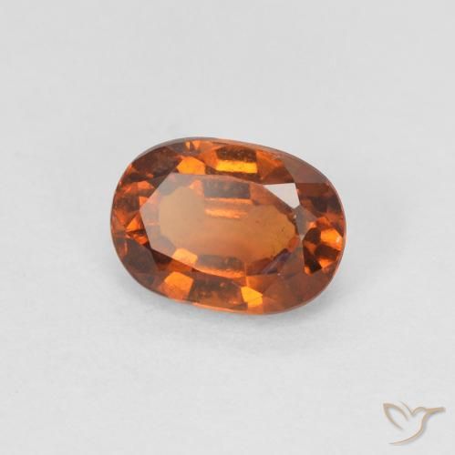 1.10 ct Orange Hessonite Garnet Stone, Natural Hessonite Garnet in Oval Facet Shape for Sale