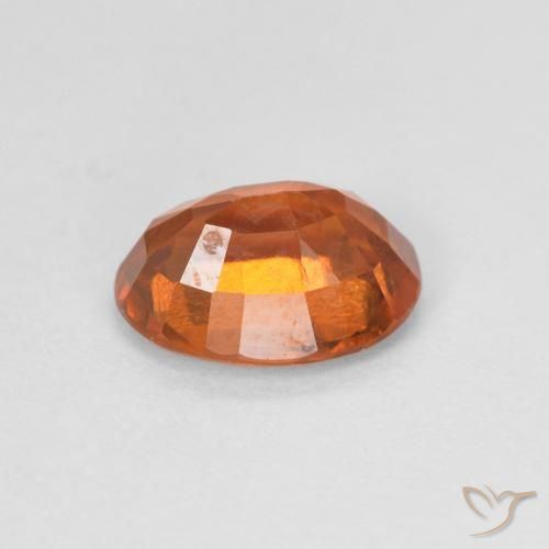 Hessonite Garnet Gemstone in 7.5 x 5.5 mm Size for Sale, Hessonite Garnet Stone in Amber Orange Color