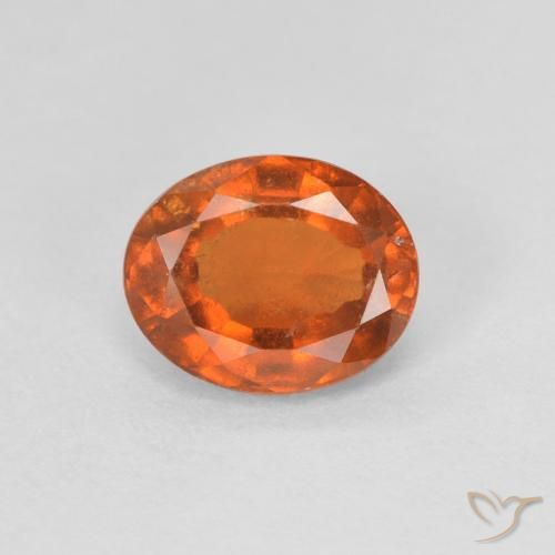 1.16ct Natural Medium Orange Hessonite Garnet, Oval, VVS-VS
