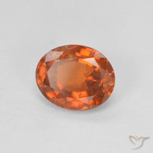 1.16 ct Orange Hessonite Garnet Stone, Natural Hessonite Garnet in Oval Facet Shape for Sale