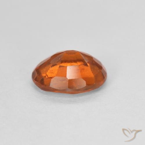 Hessonite Garnet Gemstone in 7 x 5.7 mm Size for Sale, Hessonite Garnet Stone in Medium Orange Color