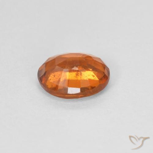 Hessonite Garnet Gemstone in 6.4 x 5.1 mm Size for Sale, Hessonite Garnet Stone in Medium Orange Color