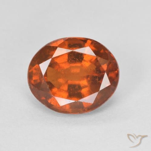 1.91ct Natural Fire Orange Hessonite Garnet, Oval, VVS-VS