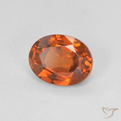 1.22 ct Orange Hessonite Garnet Stone, Natural Hessonite Garnet in Oval Facet Shape for Sale