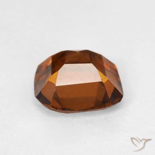Hessonite Garnet Gemstone in 6.7 x 6.5 mm Size for Sale, Hessonite Garnet Stone in Amber Orange Color