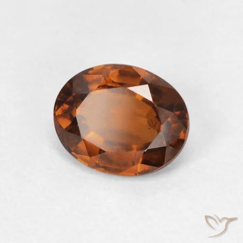 1.40 ct Orange Hessonite Garnet Stone, Natural Hessonite Garnet in Oval Facet Shape for Sale