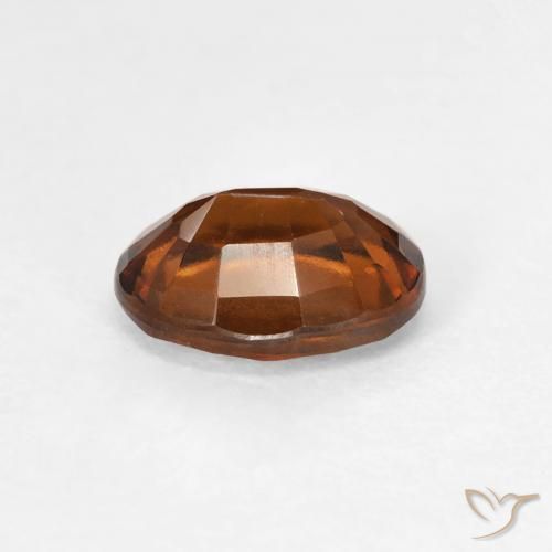 Hessonite Garnet Gemstone in 7.5 x 6 mm Size for Sale, Hessonite Garnet Stone in Deep Orange Color