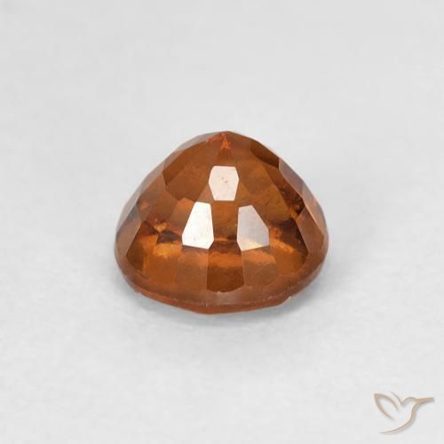 Hessonite Garnet Gemstone in 5.3 mm Size for Sale, Hessonite Garnet Stone in Medium Dark-Orange Color