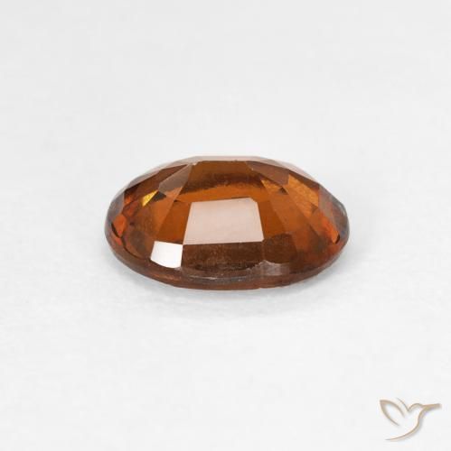Hessonite Garnet Gemstone in 7.5 x 6.1 mm Size for Sale, Hessonite Garnet Stone in Amber Orange Color