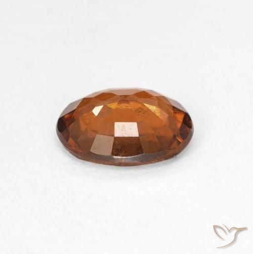 Hessonite Garnet Gemstone in 7.5 x 6.1 mm Size for Sale, Hessonite Garnet Stone in Deep Orange Color
