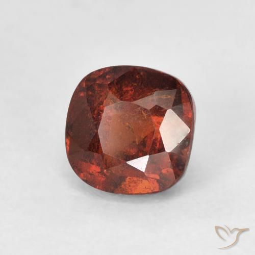 1.58 ct Orange Hessonite Garnet Stone, Natural Hessonite Garnet in Cushion-Cut Shape for Sale