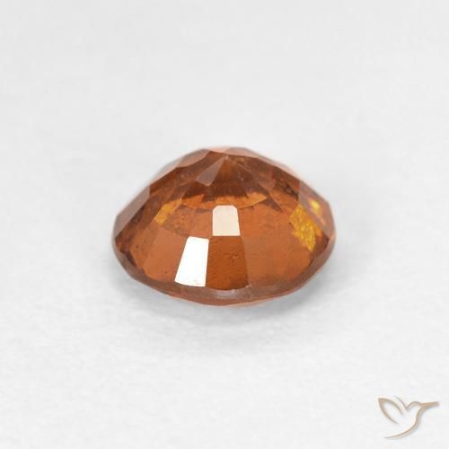 Hessonite Garnet Gemstone in 6 mm (calibrated) Size for Sale, Hessonite Garnet Stone in Medium Dark-Orange Color