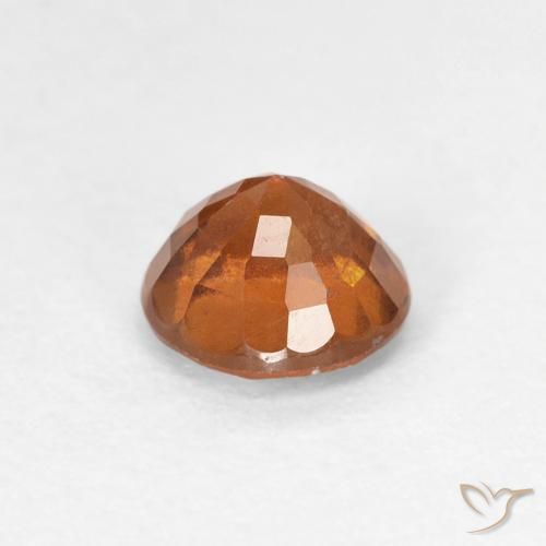 Hessonite Garnet Gemstone in 6 mm (calibrated) Size for Sale, Hessonite Garnet Stone in Medium Orange Color