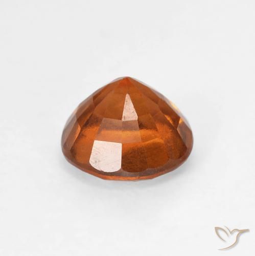 Hessonite Garnet Gemstone in 6 mm (calibrated) Size for Sale, Hessonite Garnet Stone in Deep Orange Color