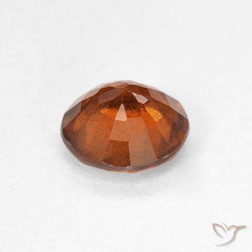 Hessonite Garnet Gemstone in 6 mm (calibrated) Size for Sale, Hessonite Garnet Stone in Medium Dark-Orange Color