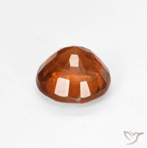 Hessonite Garnet Gemstone in 5.5 mm (calibrated) Size for Sale, Hessonite Garnet Stone in Medium Orange Color