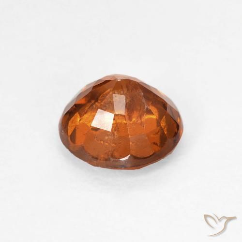 Hessonite Garnet Gemstone in 6 mm (calibrated) Size for Sale, Hessonite Garnet Stone in Deep Orange Color