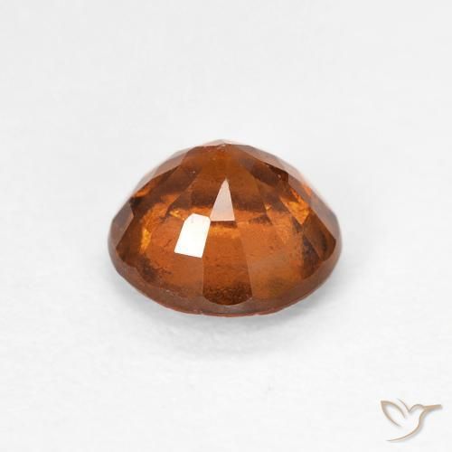 Hessonite Garnet Gemstone in 6 mm (calibrated) Size for Sale, Hessonite Garnet Stone in Deep Orange Color