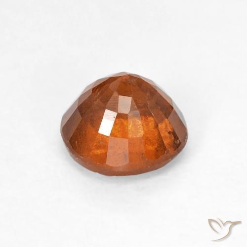 Hessonite Garnet Gemstone in 6 mm (calibrated) Size for Sale, Hessonite Garnet Stone in Deep Orange Color