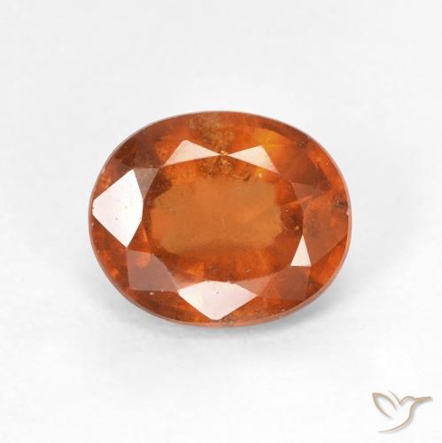 1.75ct Natural Medium Orange Hessonite Garnet, Oval, VS