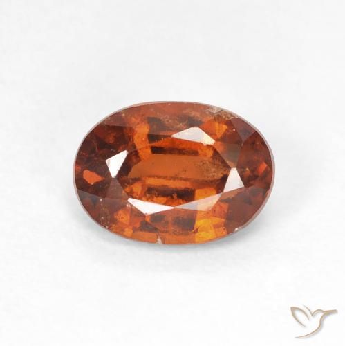 1.43ct Natural Amber Orange Hessonite Garnet, Oval, VS