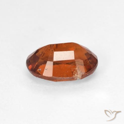 Hessonite Garnet Gemstone in 7.8 x 5.5 mm Size for Sale, Hessonite Garnet Stone in Amber Orange Color