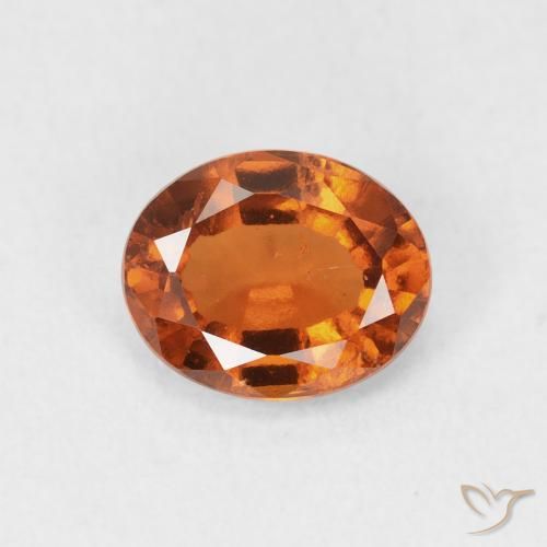 1.28ct Natural Deep Orange Hessonite Garnet, Oval, VS