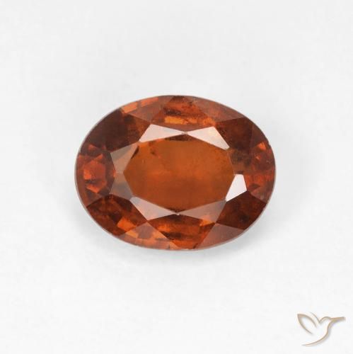 1.81ct Natural Dark Orange Hessonite Garnet, Oval, VS
