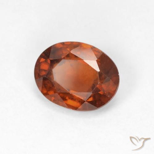 1.81 ct Orange Hessonite Garnet Stone, Natural Hessonite Garnet in Oval Facet Shape for Sale