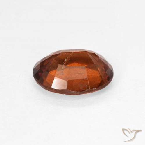 Hessonite Garnet Gemstone in 8.5 x 6.5 mm Size for Sale, Hessonite Garnet Stone in Dark Orange Color