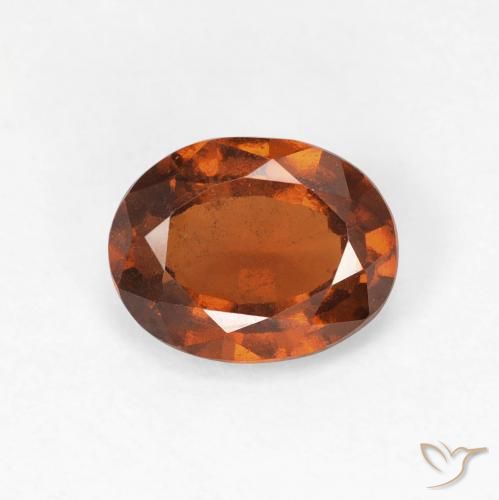 1.41ct Natural Amber Orange Hessonite Garnet, Oval, VS