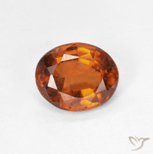 1.34ct Natural Deep Orange Hessonite Garnet, Oval, VS