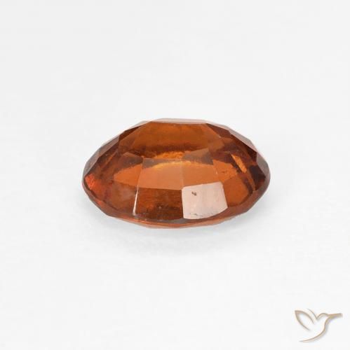 Hessonite Garnet Gemstone in 7.3 x 6 mm Size for Sale, Hessonite Garnet Stone in Deep Orange Color