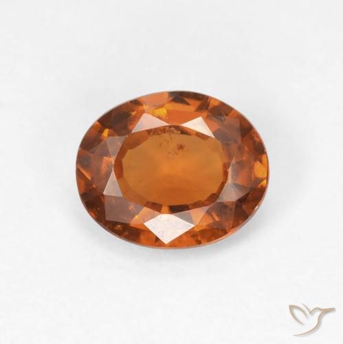 1.18ct Natural Medium Dark-Orange Hessonite Garnet, Oval, VS