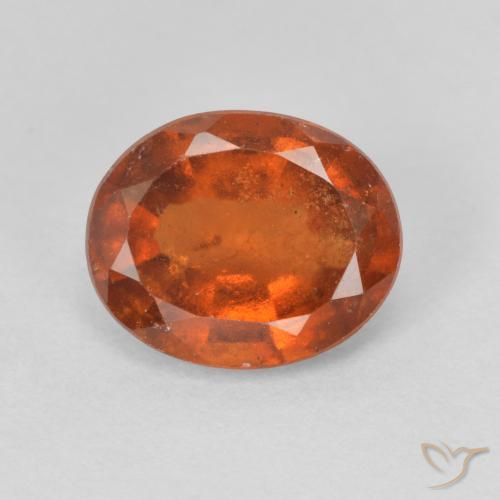 1.98ct Natural Deep Orange Hessonite Garnet, Oval, VS
