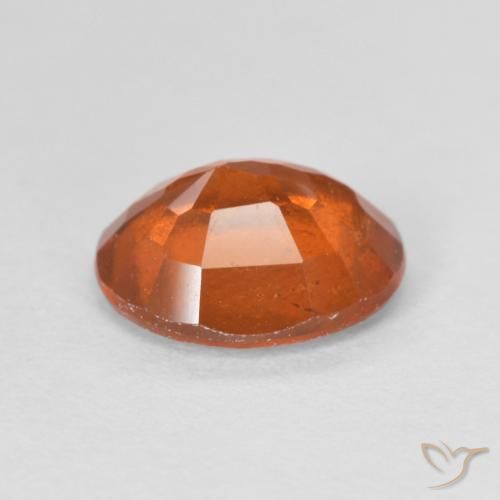 Hessonite Garnet Gemstone in 8.5 x 6.9 mm Size for Sale, Hessonite Garnet Stone in Deep Orange Color