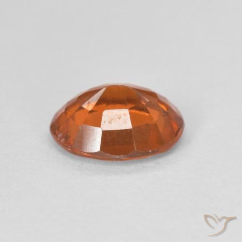 Hessonite Garnet Gemstone in 7.7 x 6.3 mm Size for Sale, Hessonite Garnet Stone in Reddish Orange Color